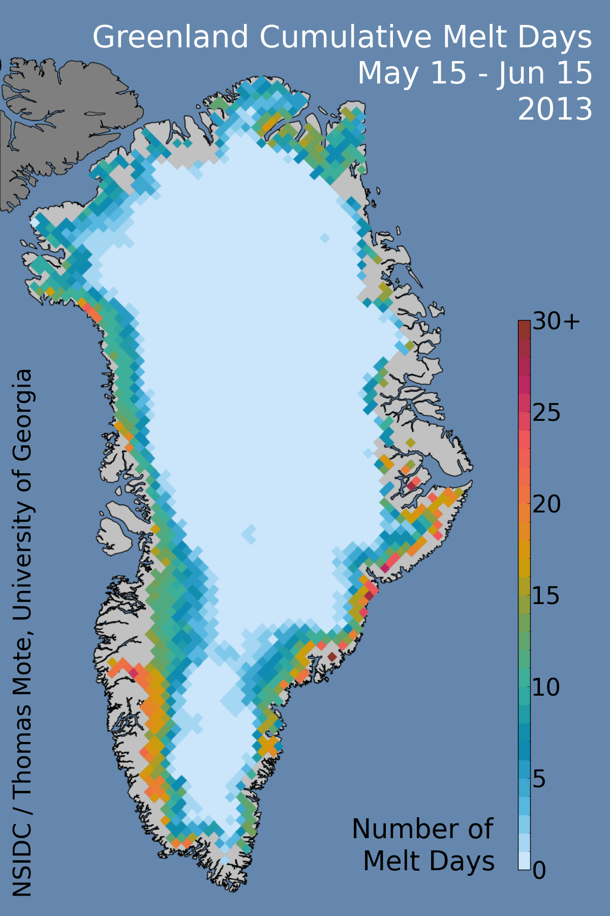 Greenland´s ice cap melt rapid spread